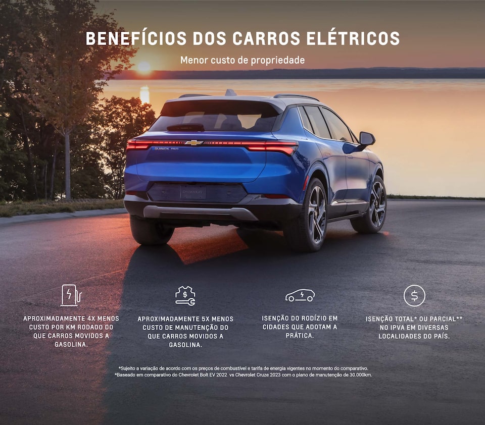 Benefícios dos carros elétricos da Chevrolet